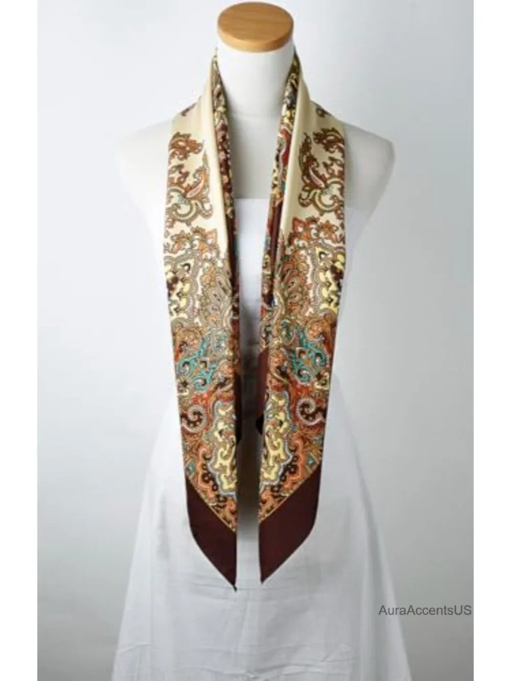 Oversized 40x40 Satin Square Scarf – Silk-Feel Fashion Scarf, Hair Wrap,